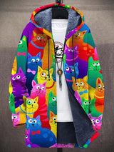 Motif de chat multicolore