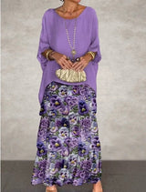 Violet avec fleurs
